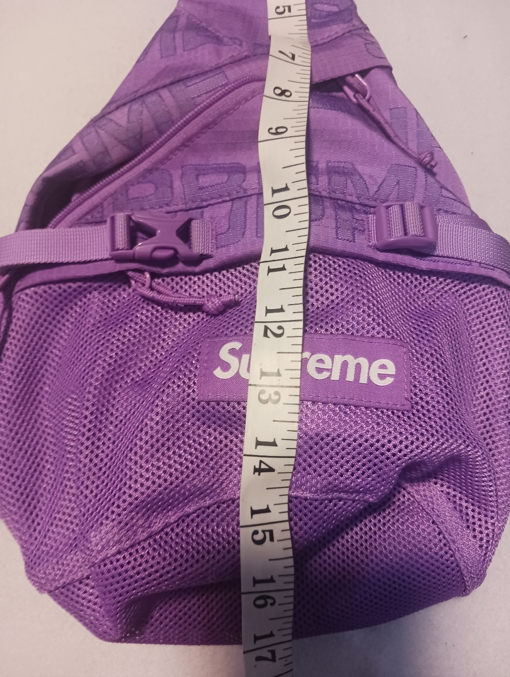 SUPREME LOGO SLING PACK BACKPACK Purple - Picture 8 of 13